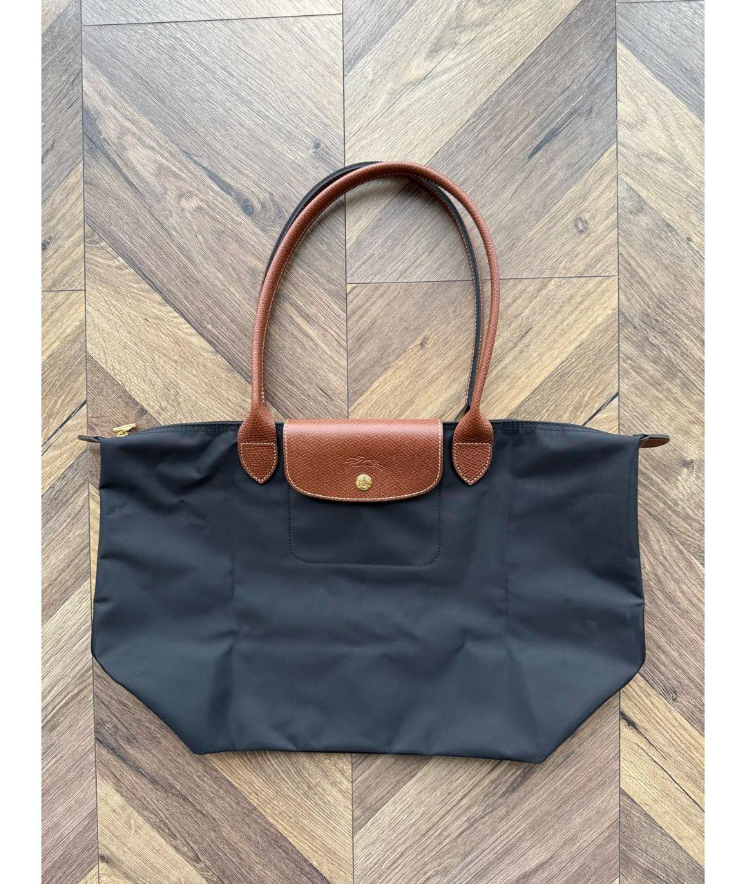 LONGCHAMP Черная синтетическая сумка тоут, фото 6