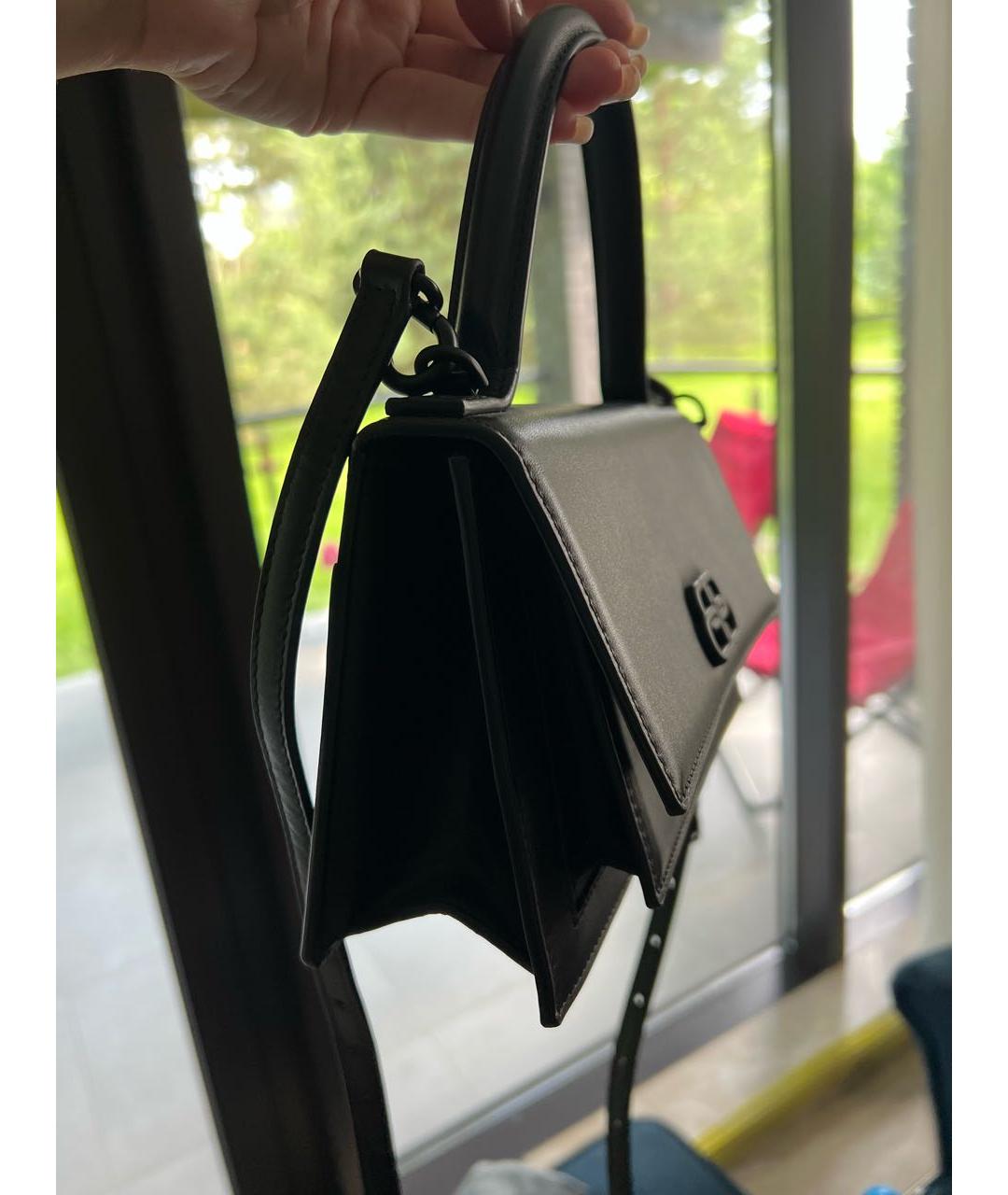 BALENCIAGA Черная кожаная сумка с короткими ручками, фото 6