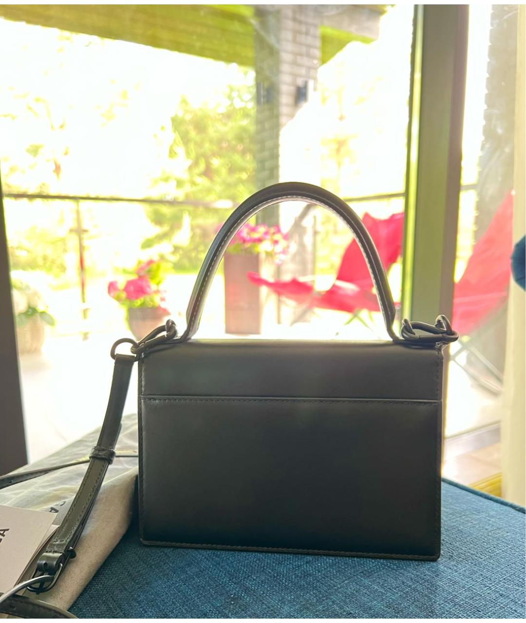 BALENCIAGA Черная кожаная сумка с короткими ручками, фото 3