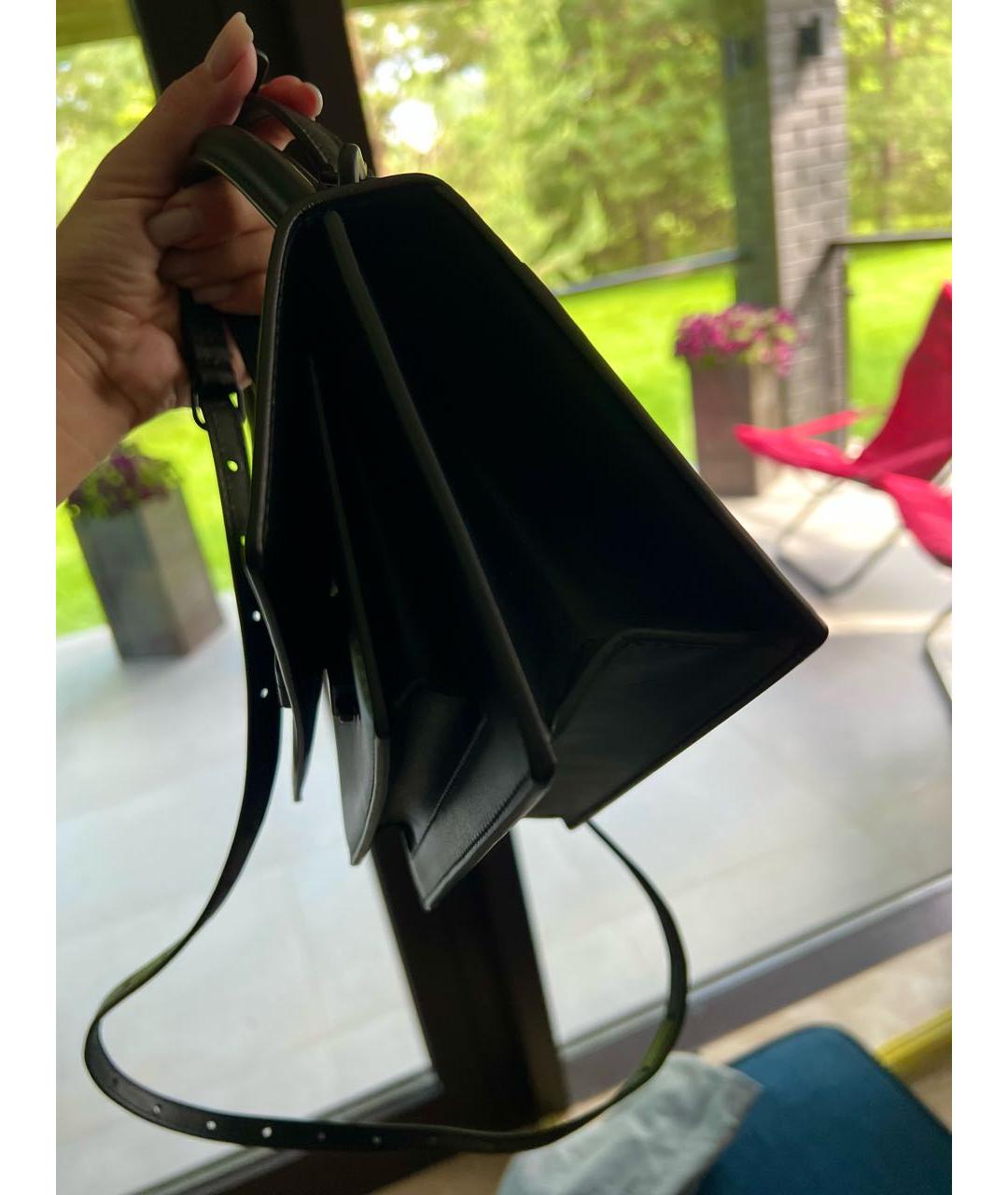 BALENCIAGA Черная кожаная сумка с короткими ручками, фото 5