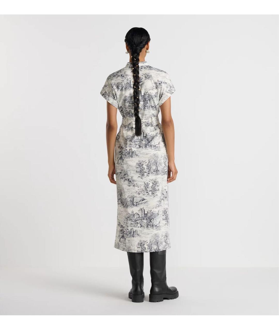 CHRISTIAN DIOR Мульти хлопковое повседневное платье, фото 4