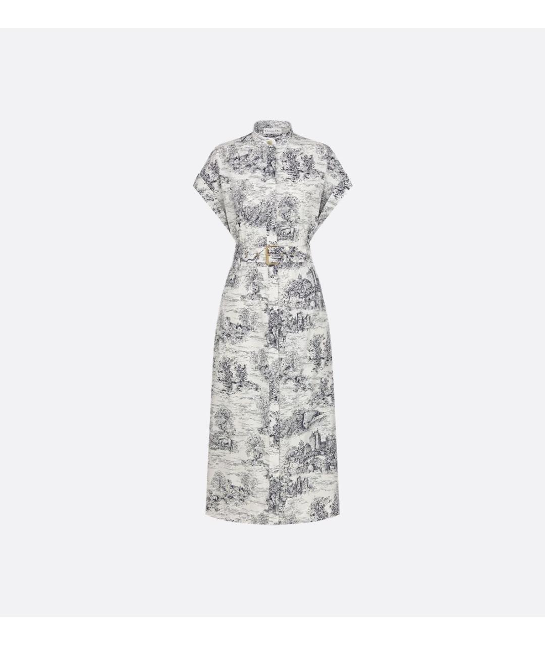 CHRISTIAN DIOR Мульти хлопковое повседневное платье, фото 7