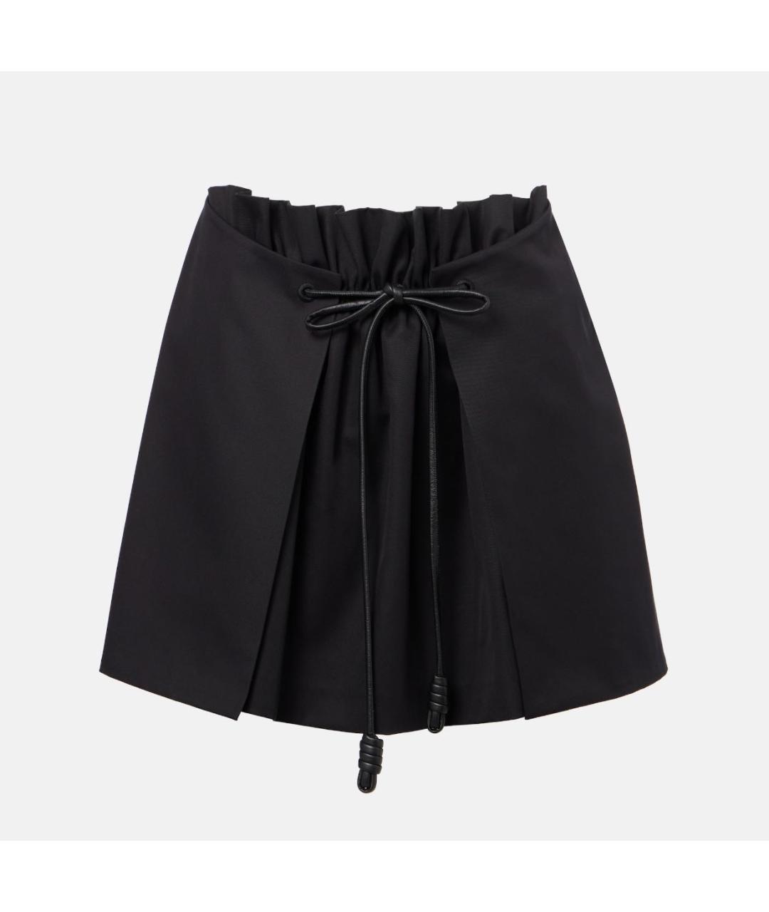 LOEWE Черная хлопковая юбка мини, фото 5
