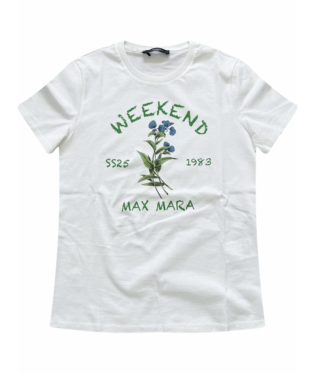 WEEKEND MAX MARA Белая хлопковая футболка, фото 1