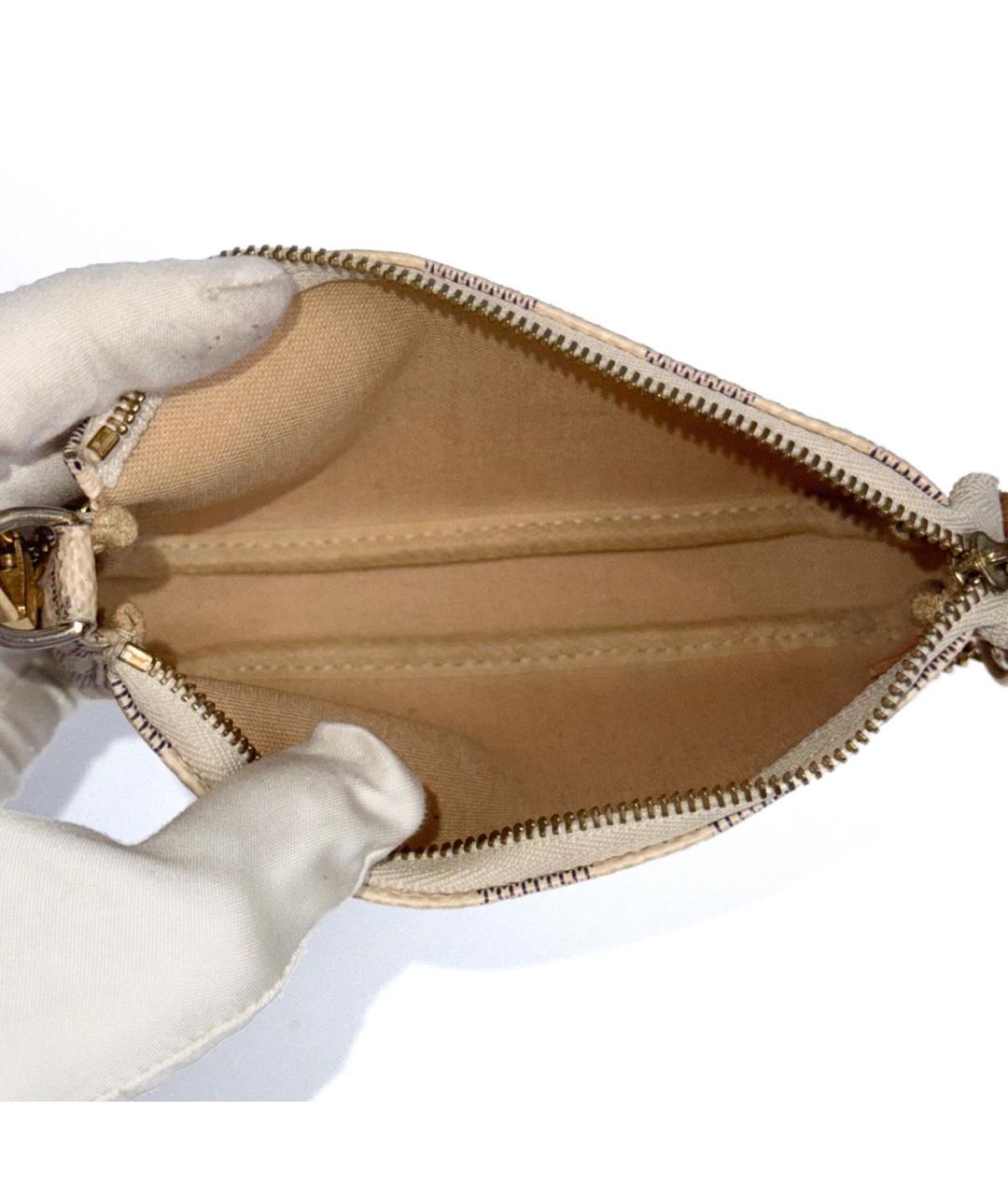 LOUIS VUITTON Бежевая кожаная сумка с короткими ручками, фото 6