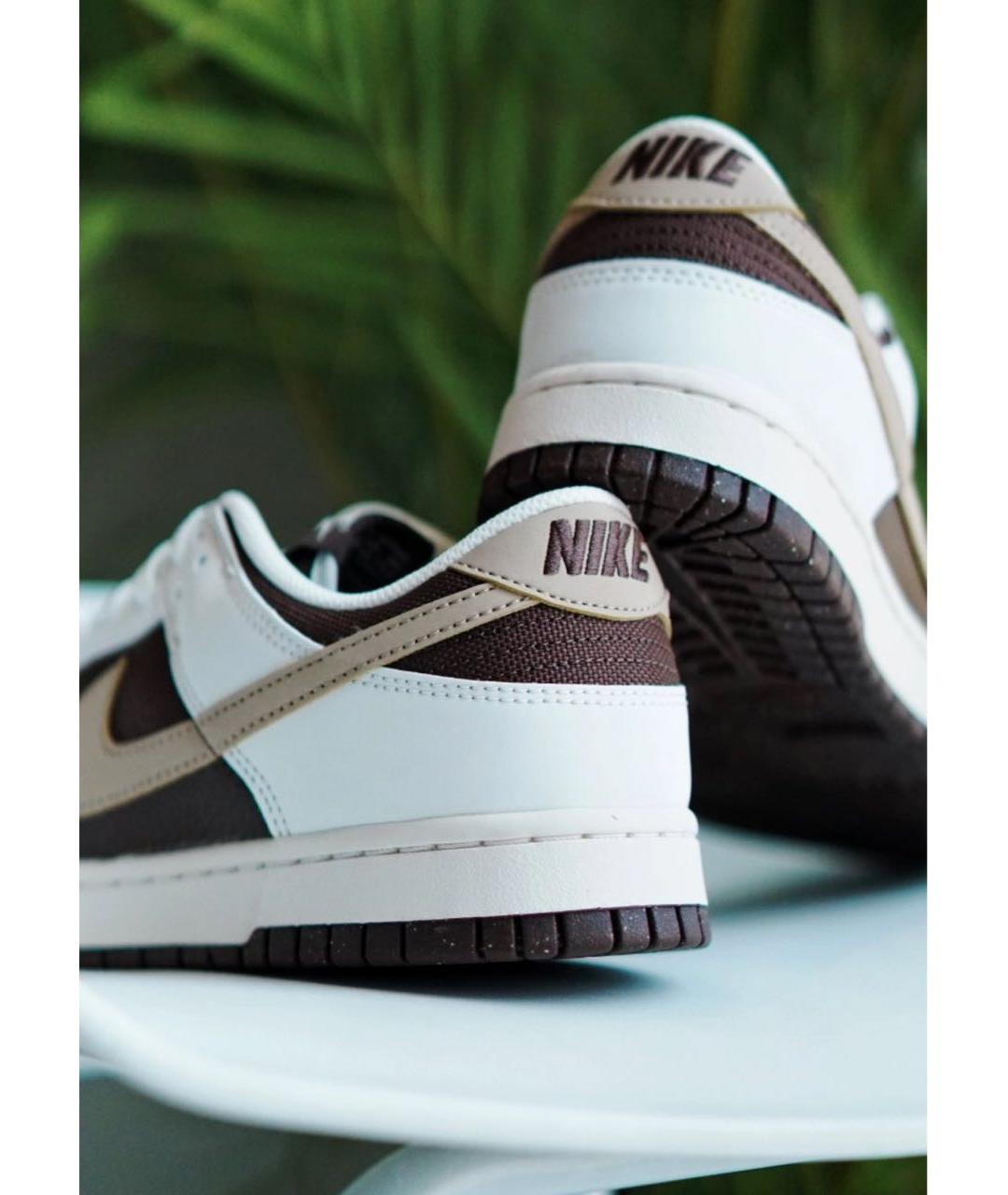 NIKE Бежевые кожаные кроссовки, фото 6