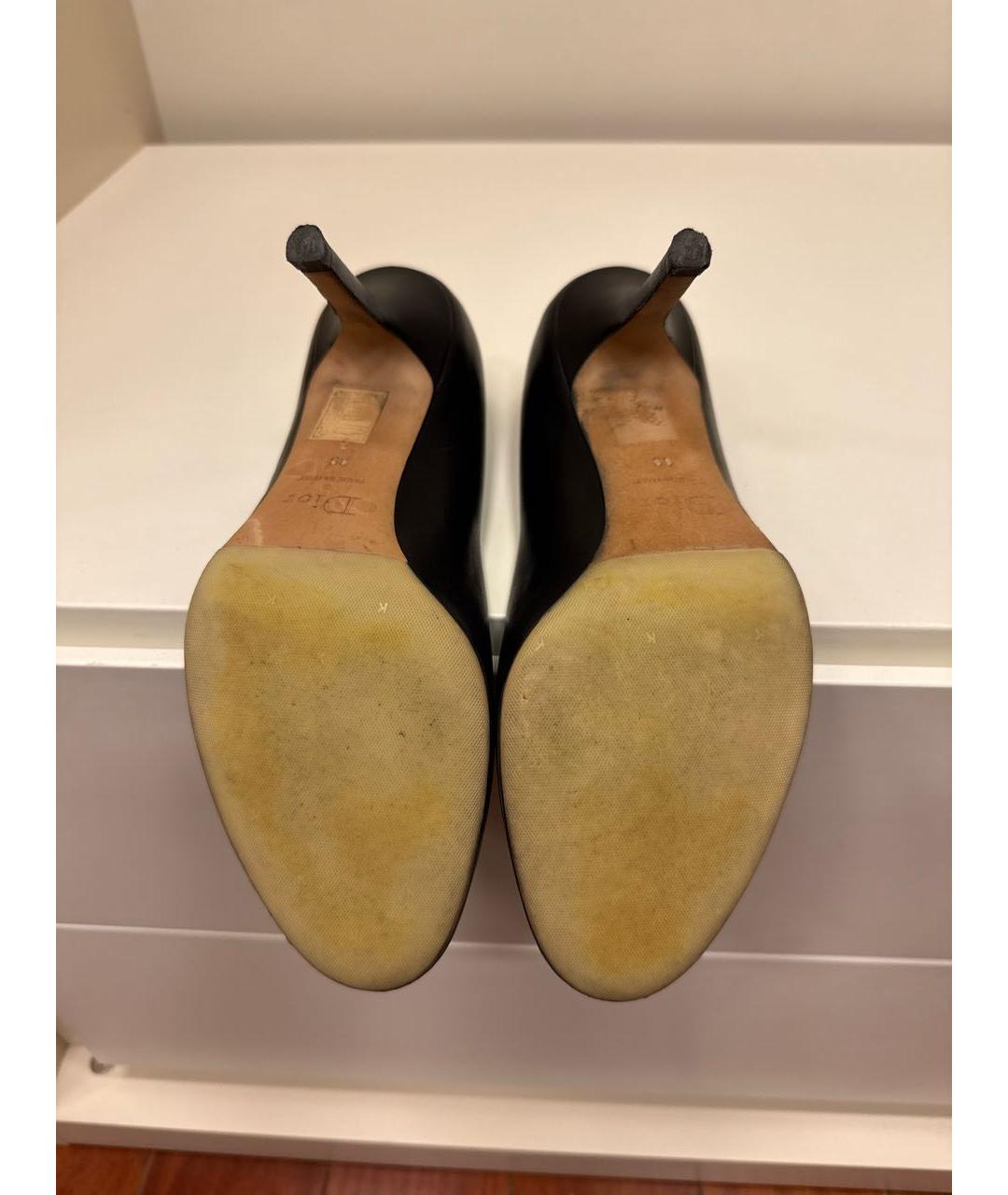 CHRISTIAN DIOR Черные кожаные туфли, фото 4