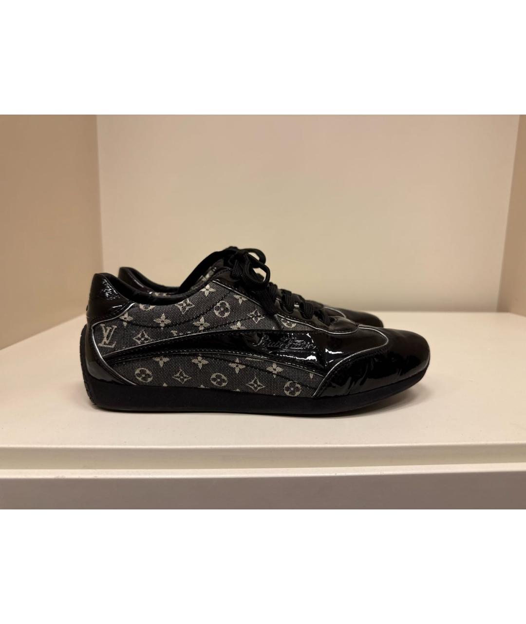 LOUIS VUITTON Черные текстильные кроссовки, фото 6