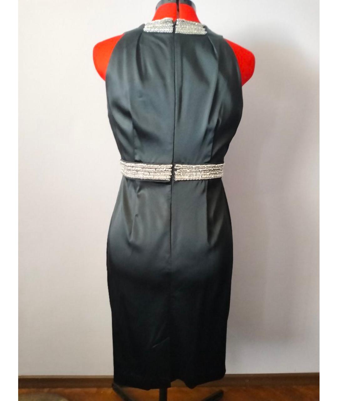 CALVIN KLEIN Черное полиэстеровое коктейльное платье, фото 2