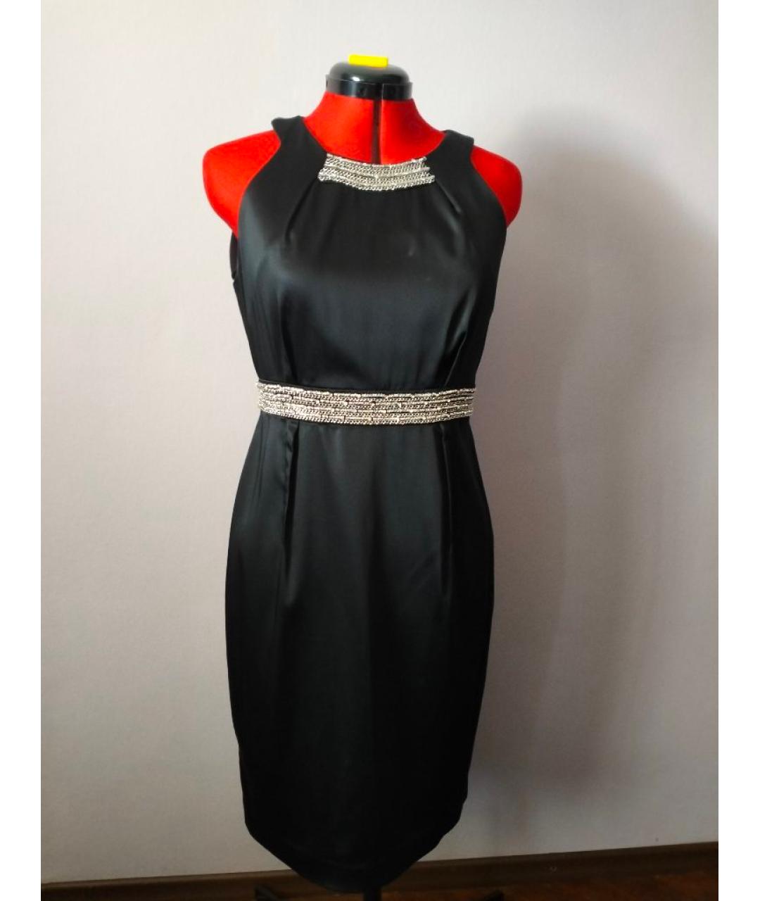 CALVIN KLEIN Черное полиэстеровое коктейльное платье, фото 5