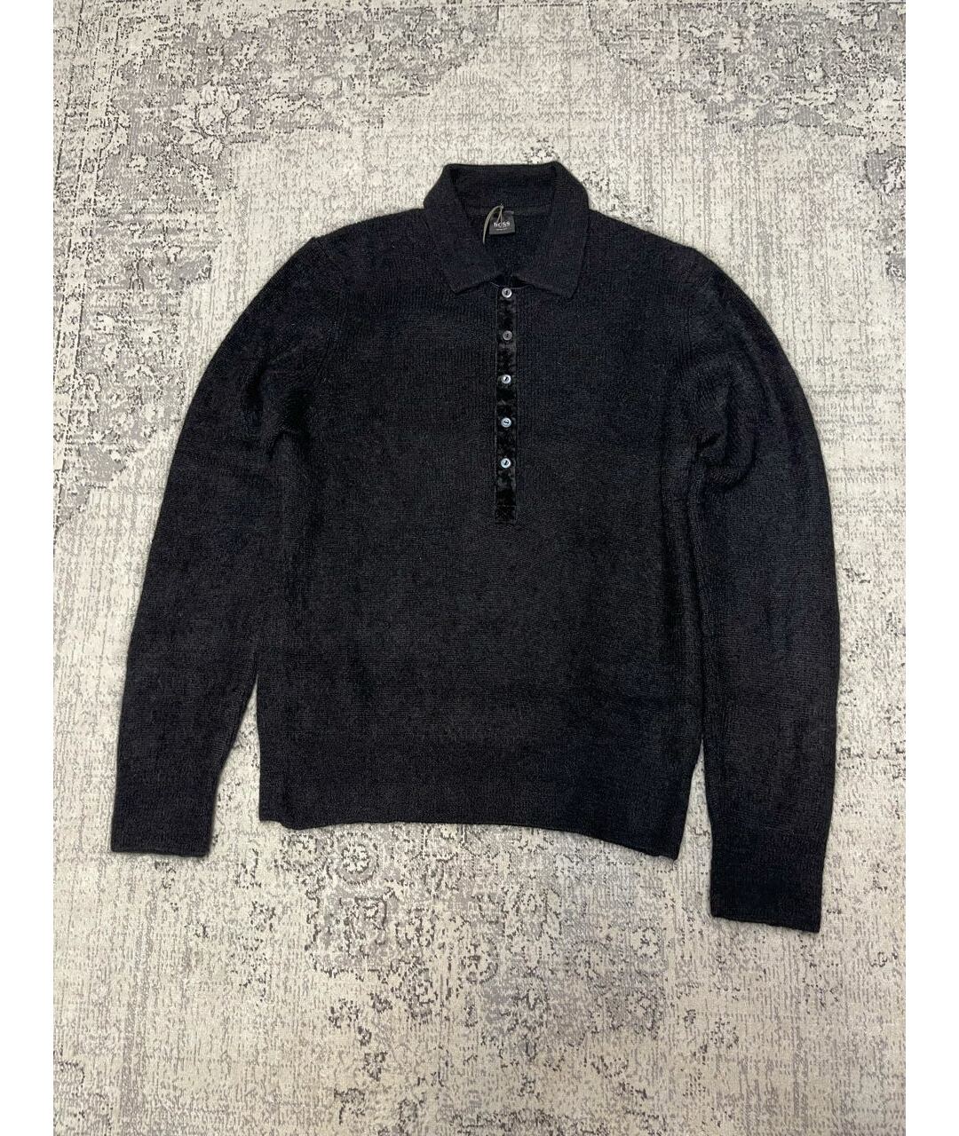 HUGO BOSS Черный шерстяной джемпер / свитер, фото 5