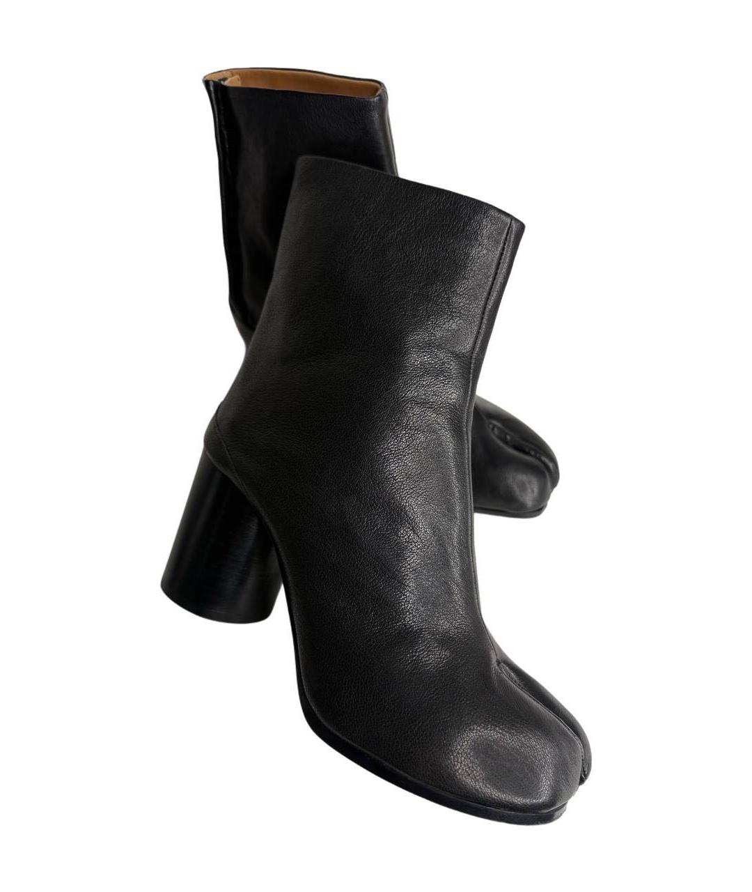 MAISON MARGIELA Черные кожаные ботильоны, фото 2