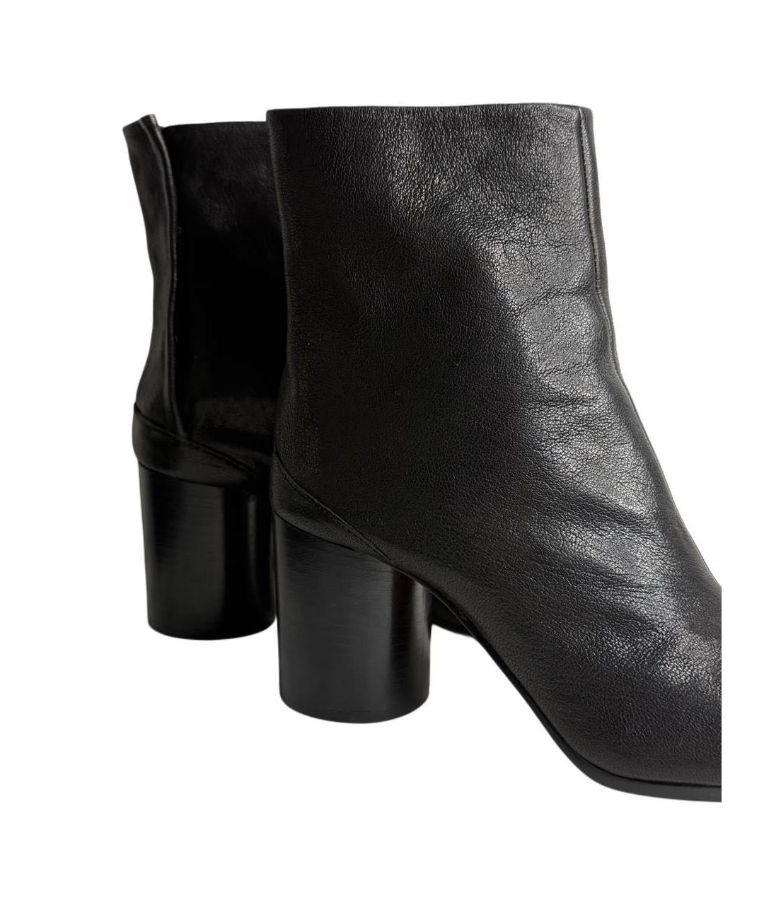 MAISON MARGIELA Черные кожаные ботильоны, фото 4