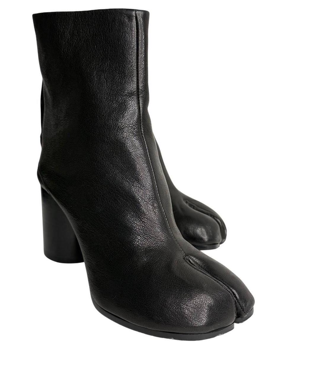 MAISON MARGIELA Черные кожаные ботильоны, фото 5
