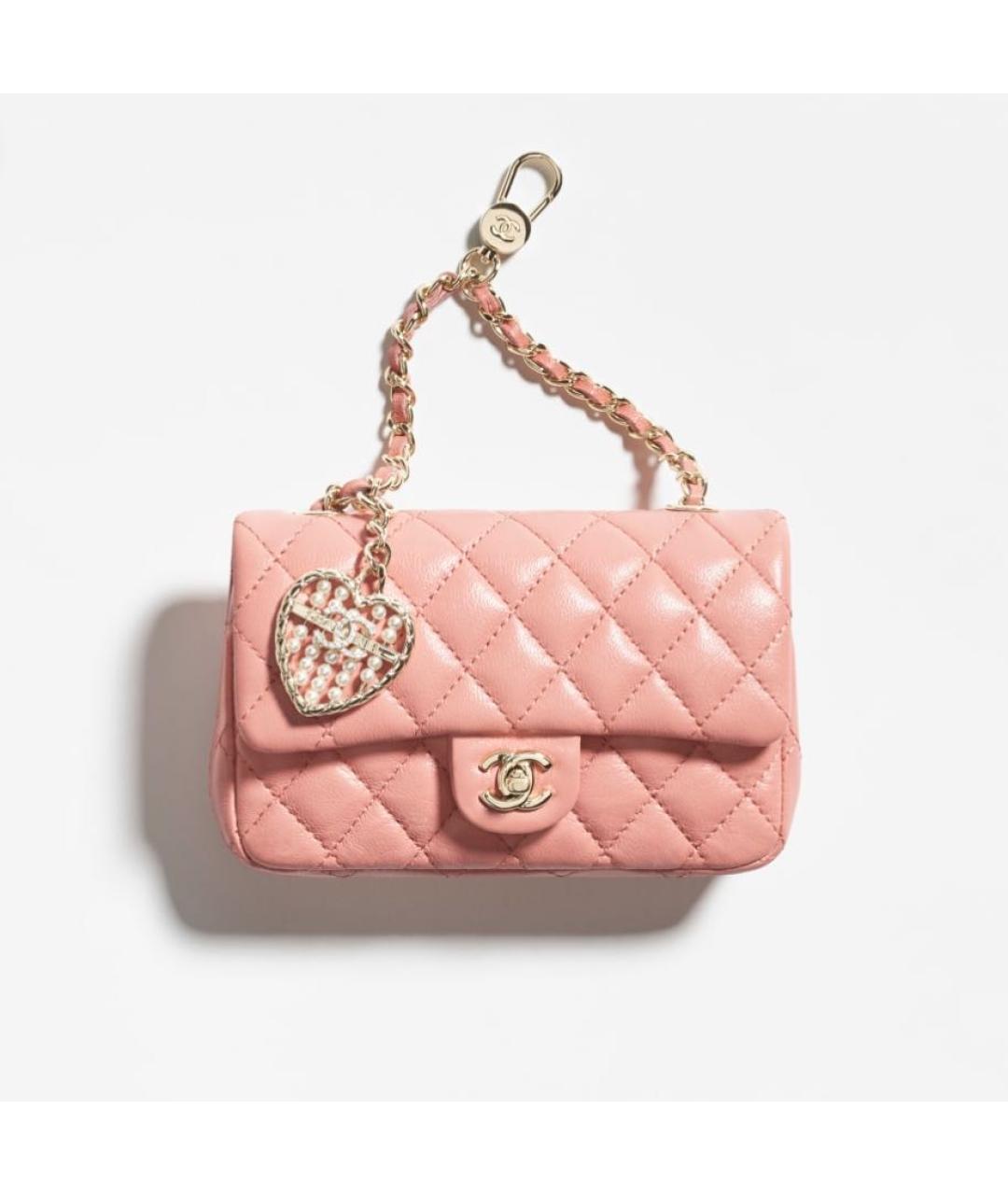 CHANEL Коралловый кожаный кошелек, фото 4