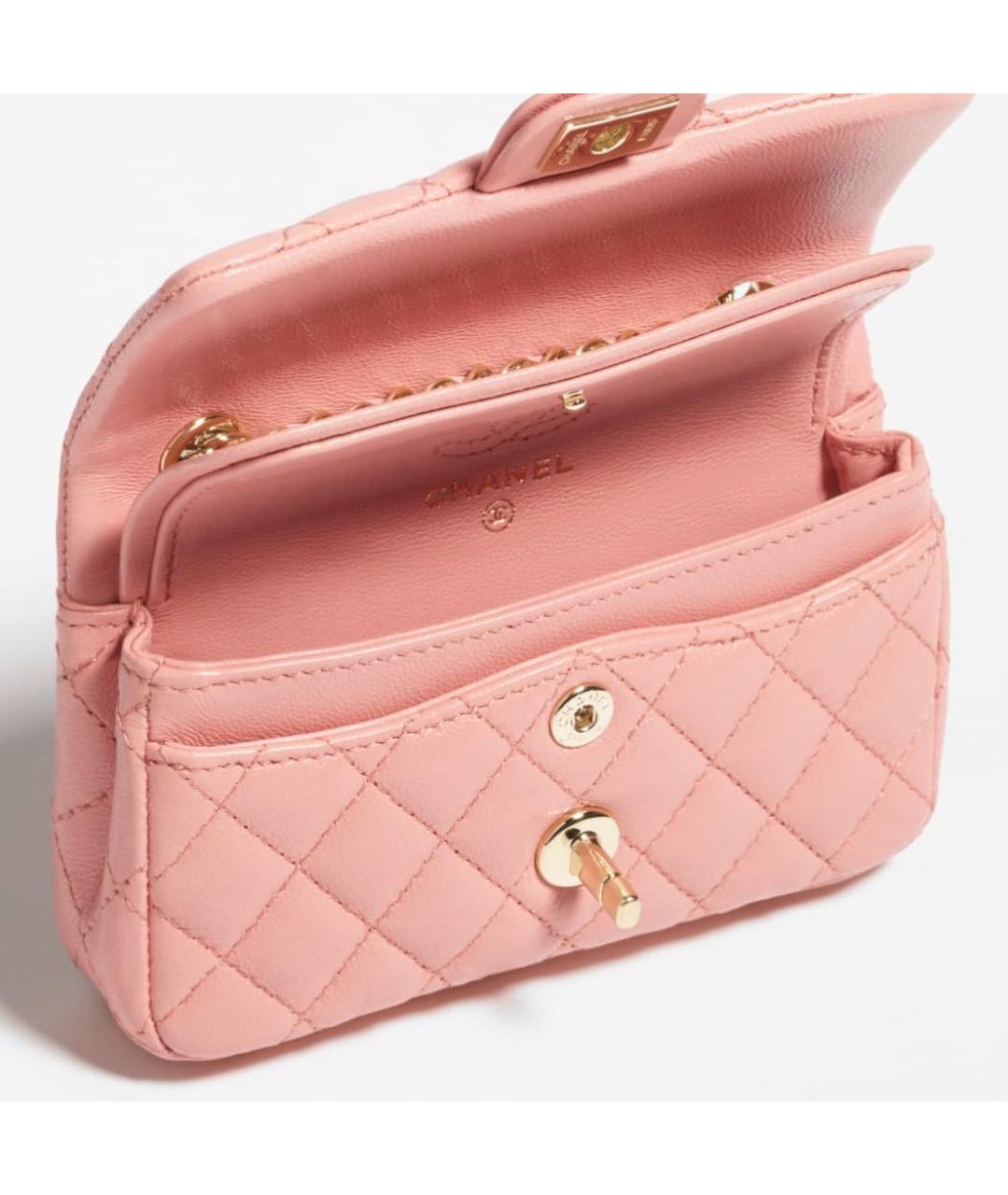 CHANEL Коралловый кожаный кошелек, фото 3