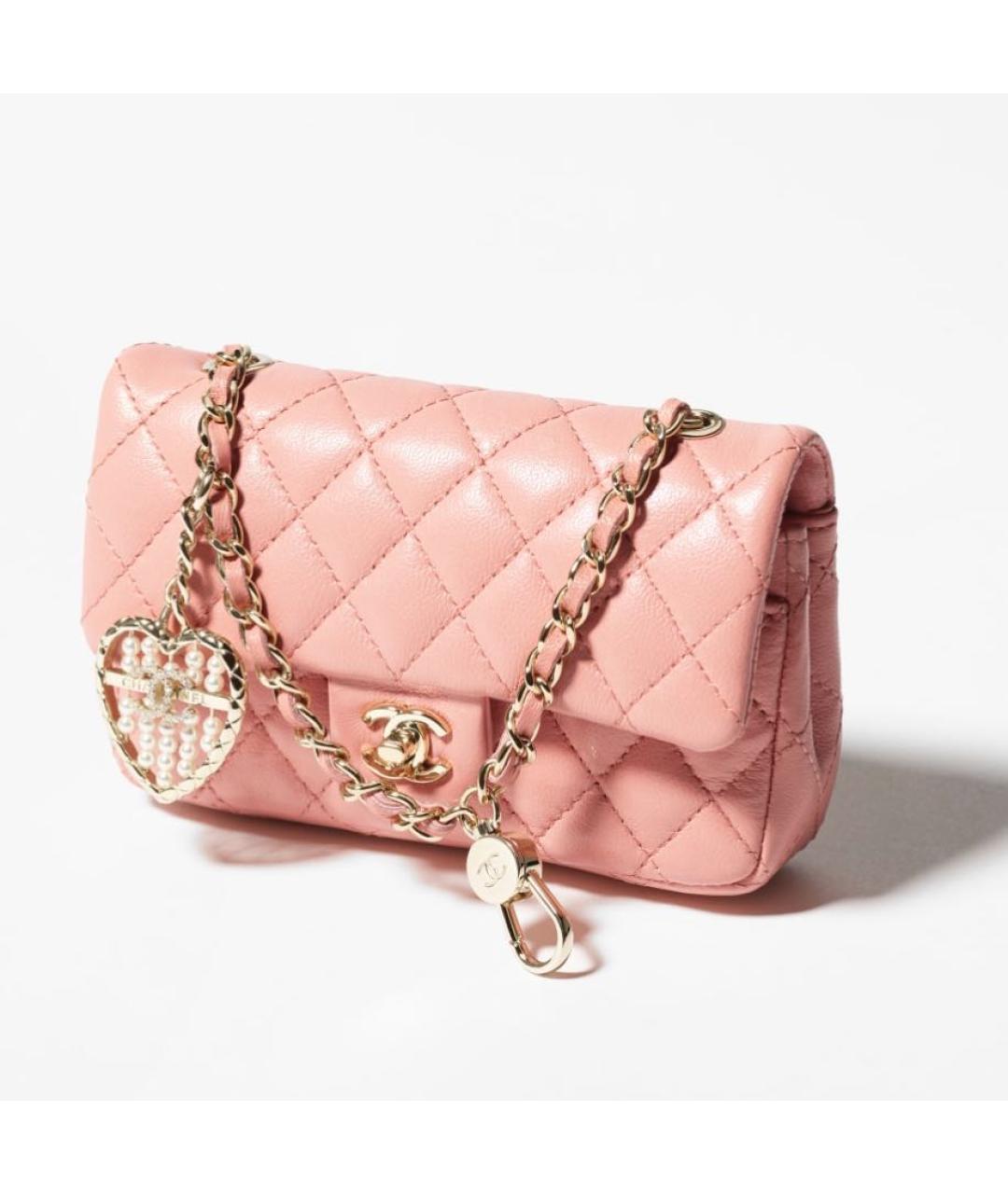 CHANEL Коралловый кожаный кошелек, фото 2