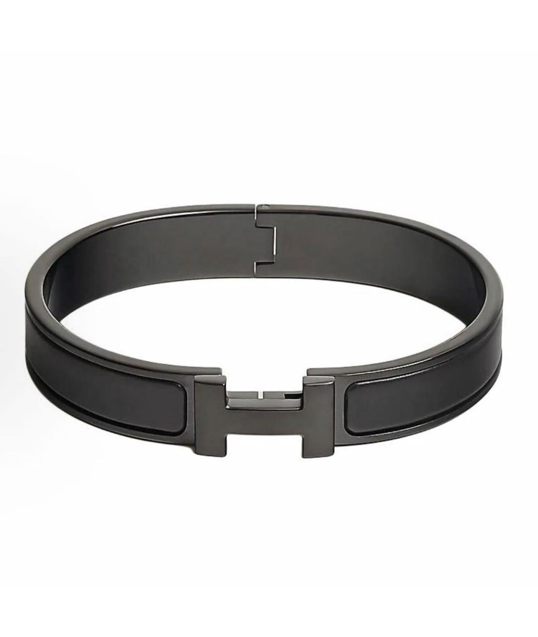HERMES Черный браслет, фото 5