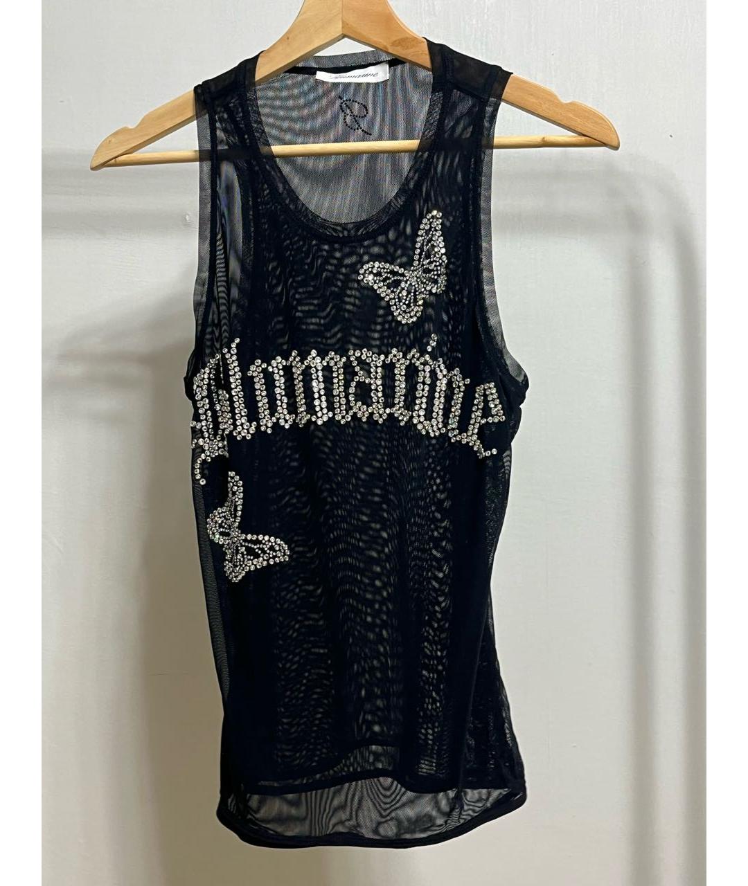BLUMARINE Черная майка, фото 4