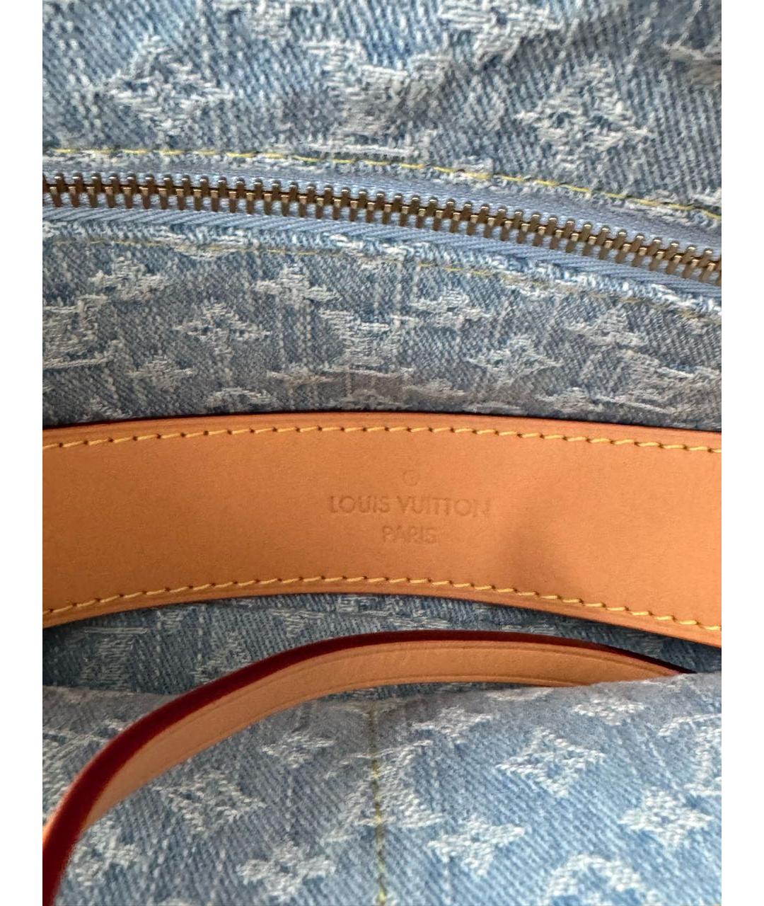 LOUIS VUITTON Голубая деним сумка тоут, фото 4