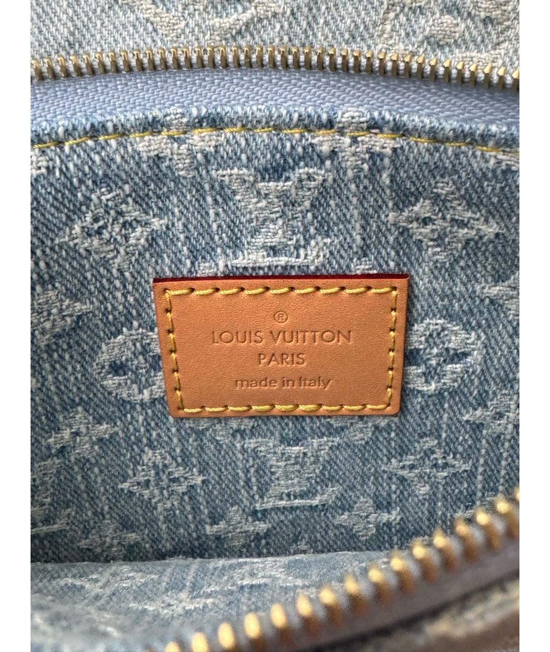 LOUIS VUITTON Голубая деним сумка тоут, фото 5