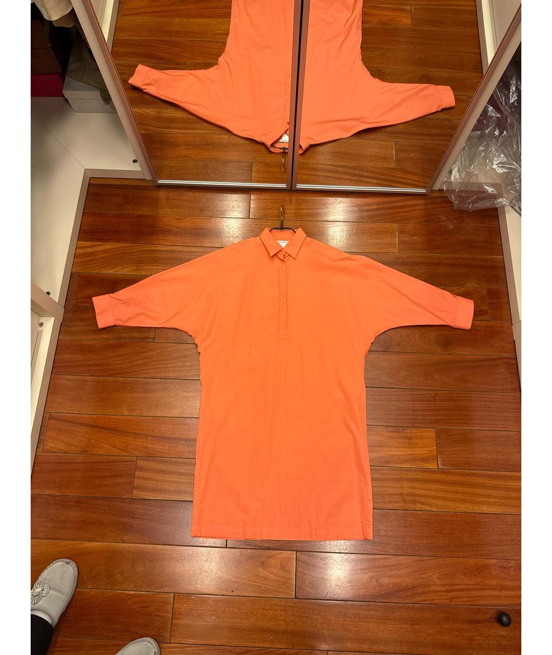 MAX MARA Коралловое хлопковое повседневное платье, фото 5
