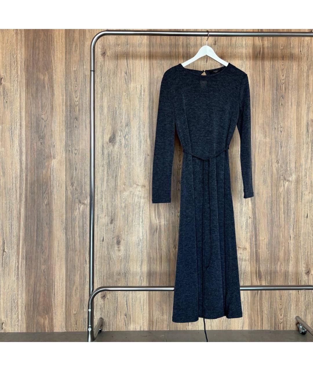 MAX MARA Серое шерстяное повседневное платье, фото 7