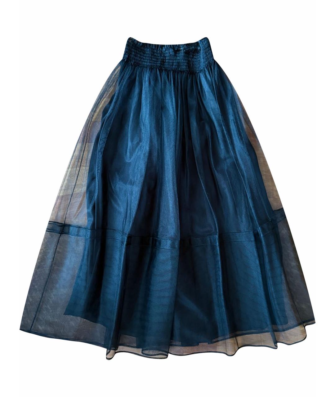 CHRISTIAN DIOR Черная сетчатая юбка миди, фото 1