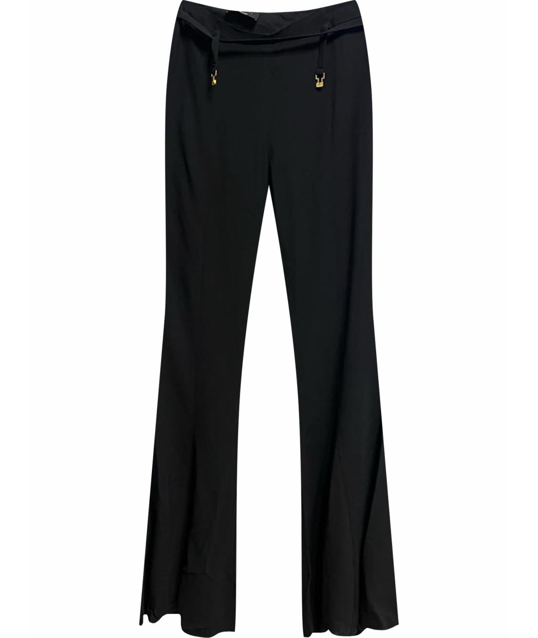 BLUMARINE Черные вискозные брюки широкие, фото 1