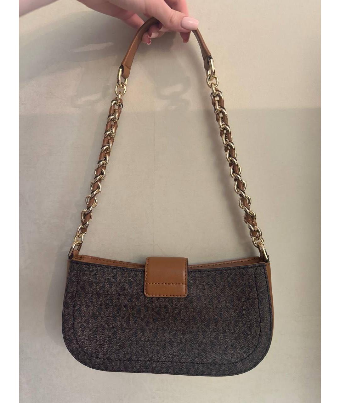 MICHAEL MICHAEL KORS Коричневая сумка через плечо из искусственной кожи, фото 3