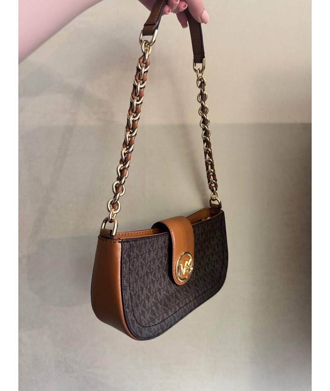 MICHAEL MICHAEL KORS Коричневая сумка через плечо из искусственной кожи, фото 2