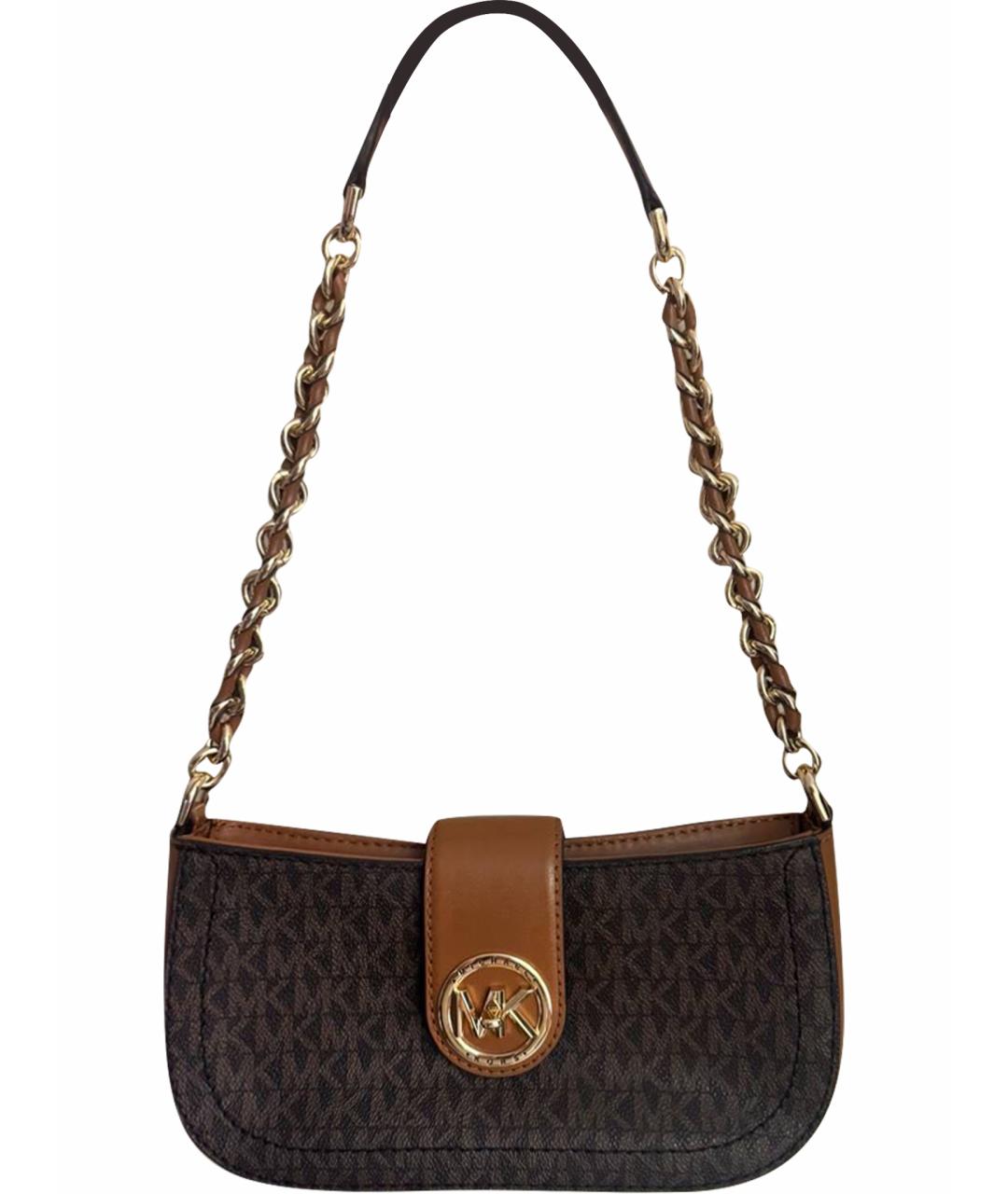 MICHAEL MICHAEL KORS Коричневая сумка через плечо из искусственной кожи, фото 1
