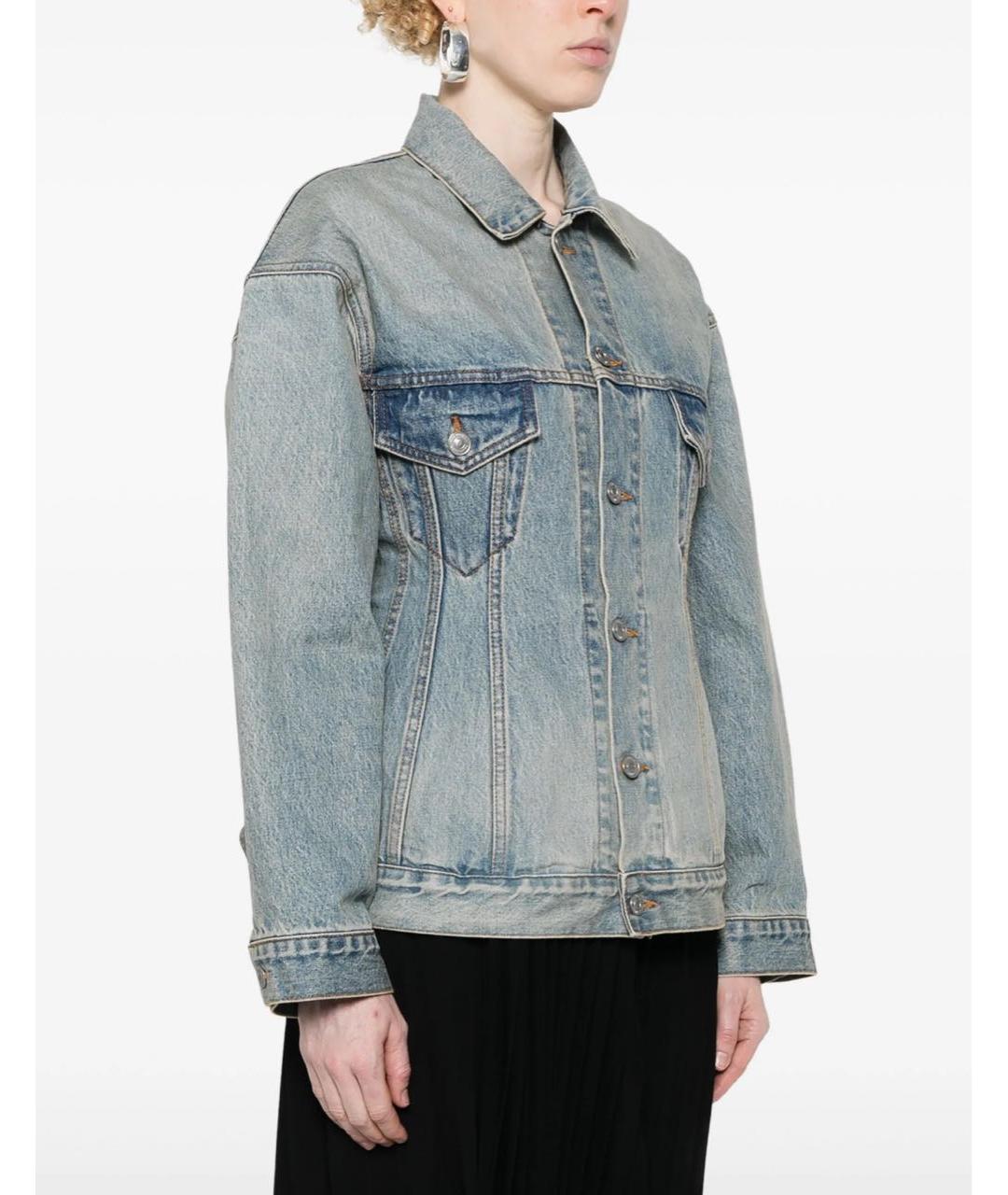 BALENCIAGA Голубая деним куртка, фото 2