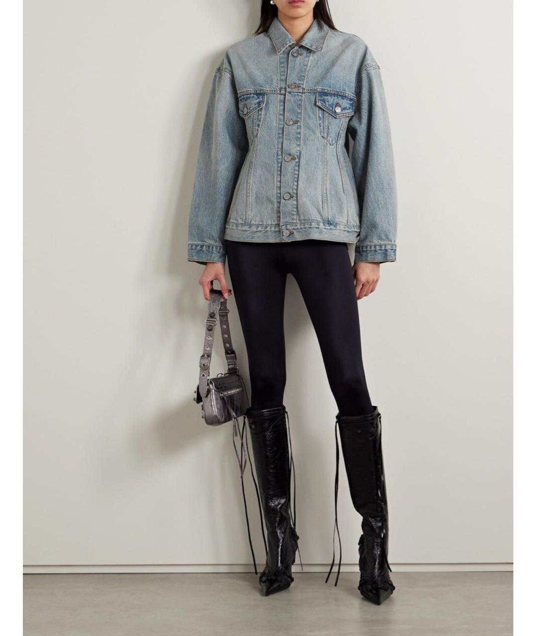 BALENCIAGA Голубая деним куртка, фото 3