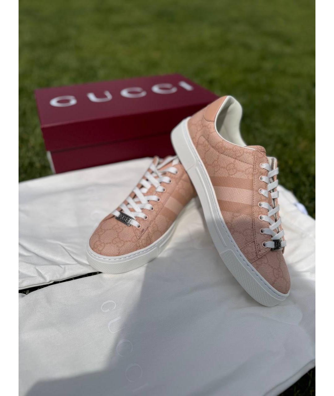 GUCCI Розовые кеды, фото 4