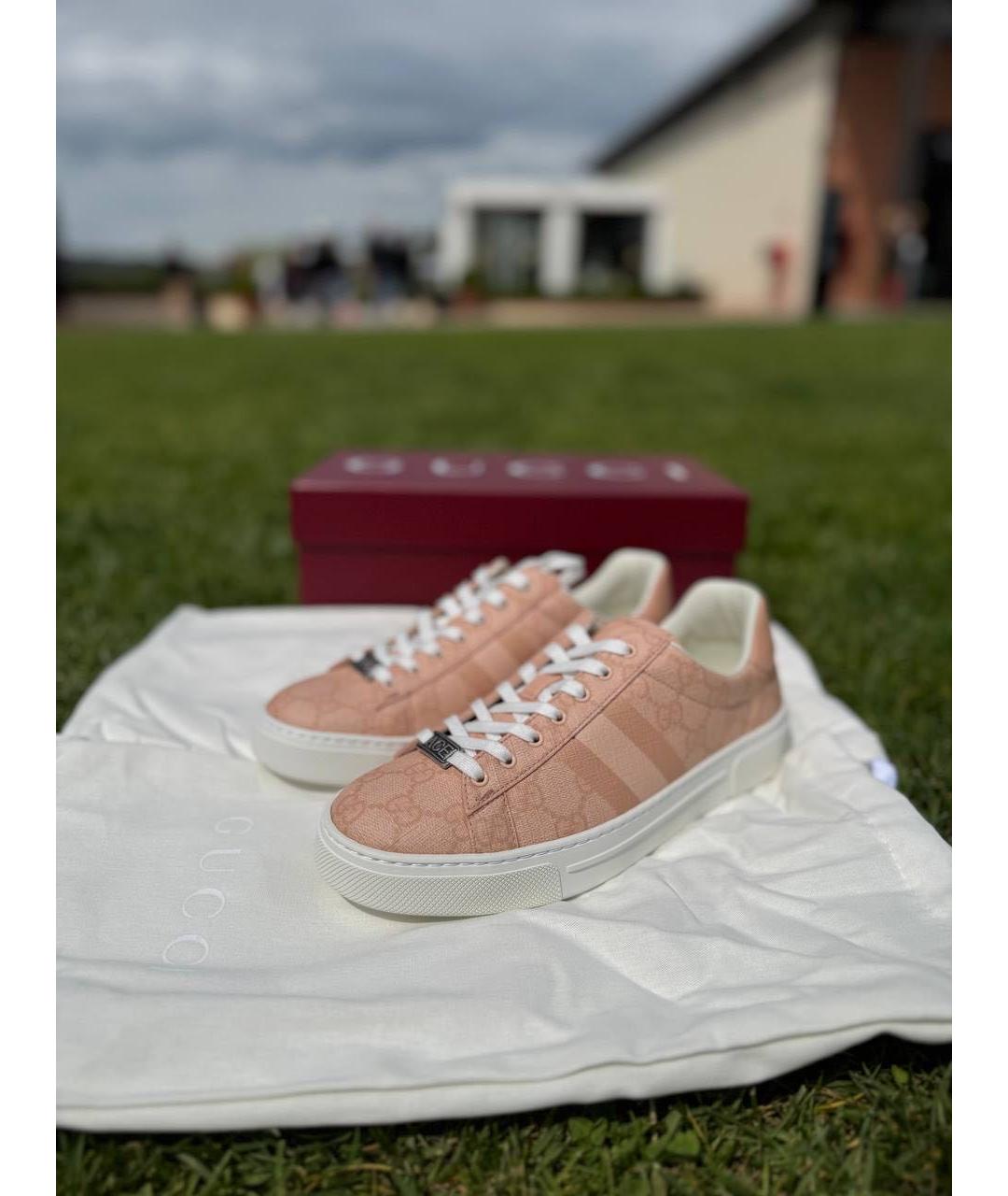 GUCCI Розовые кеды, фото 2