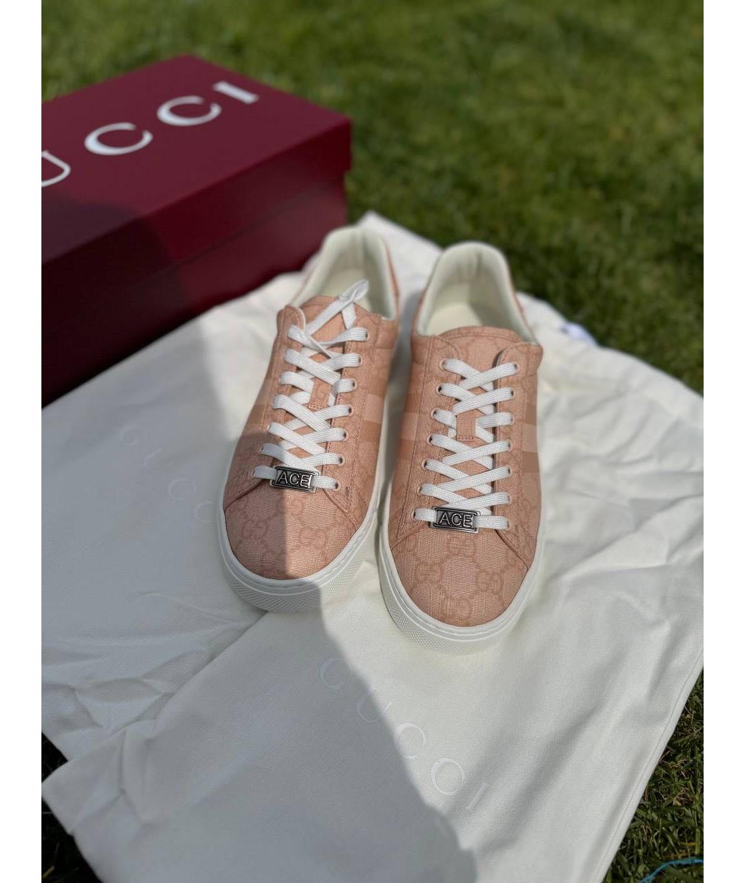 GUCCI Розовые кеды, фото 3