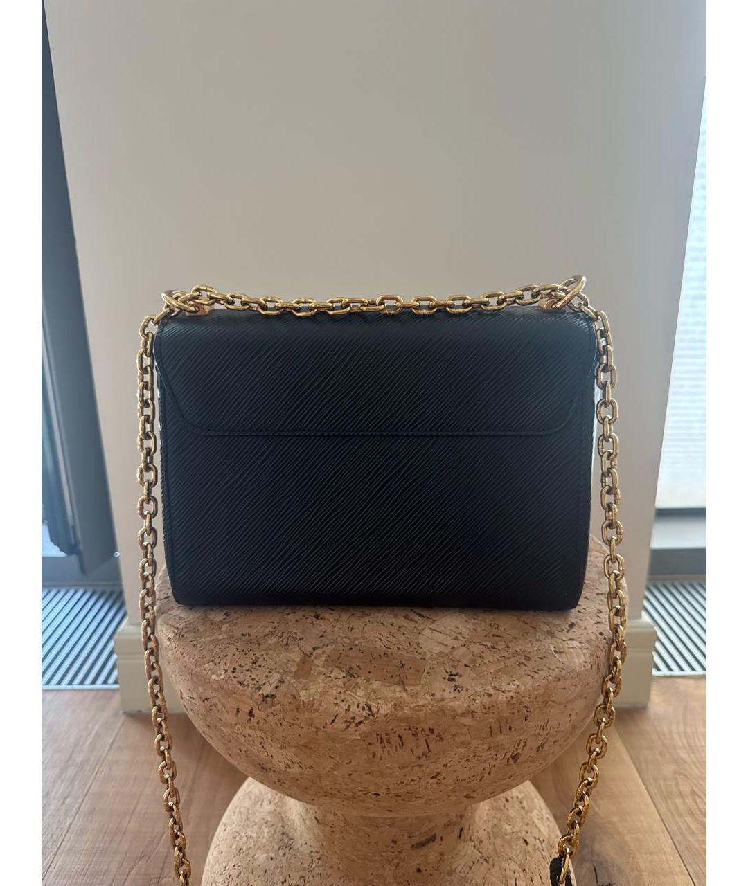 LOUIS VUITTON Черная кожаная сумка через плечо, фото 3