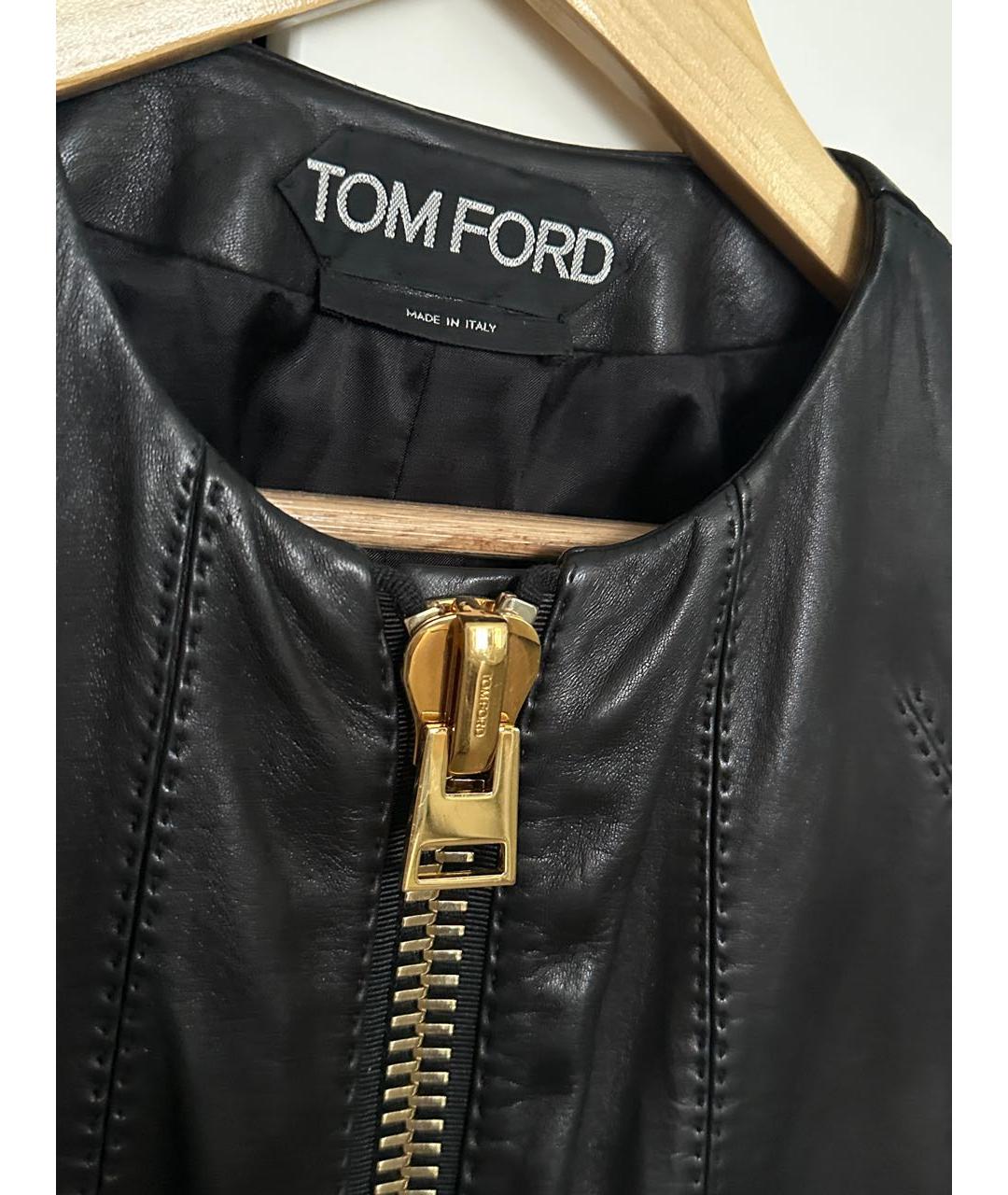 TOM FORD Черная кожаная куртка, фото 3
