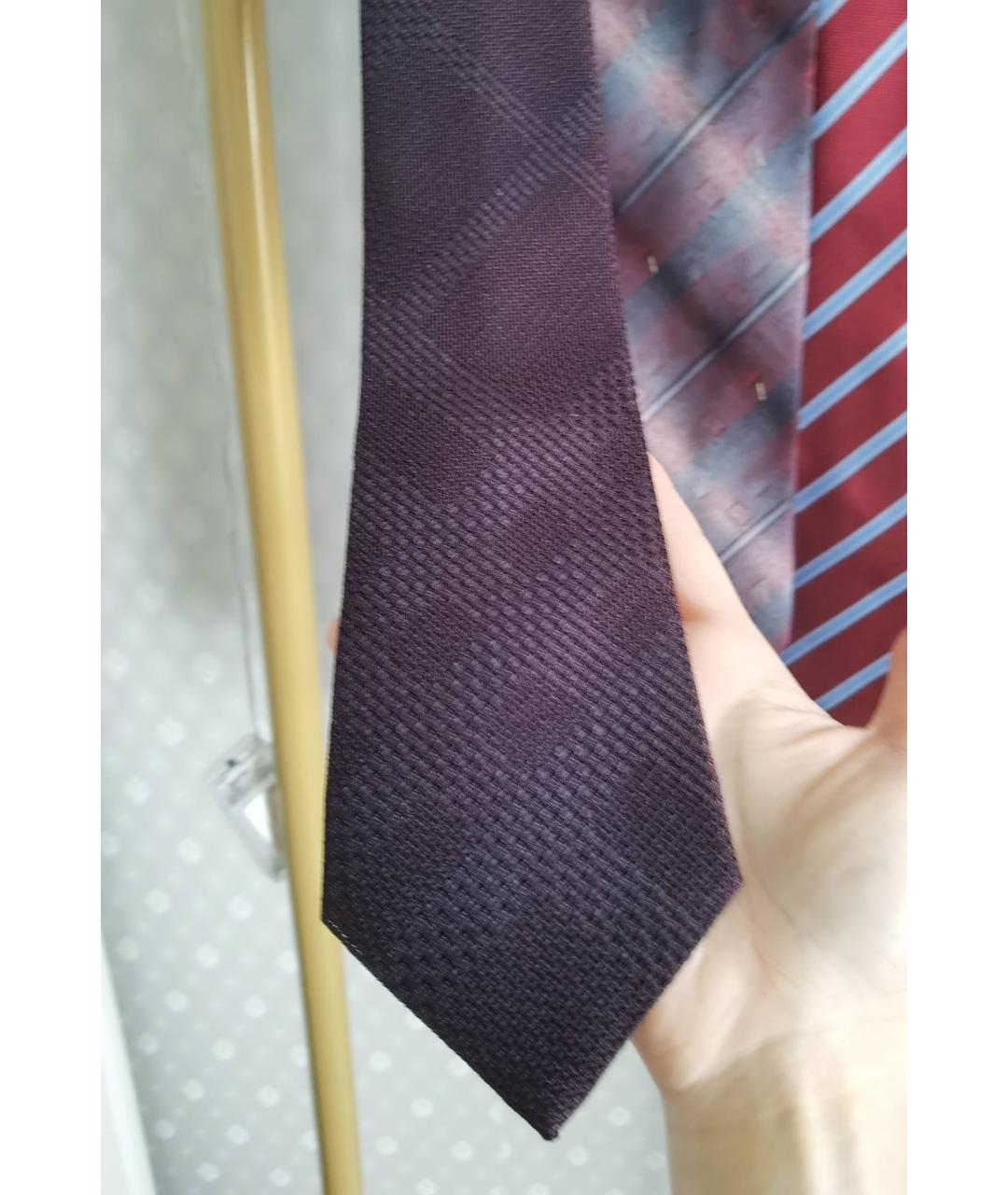 BURBERRY Бордовый шелковый галстук, фото 2
