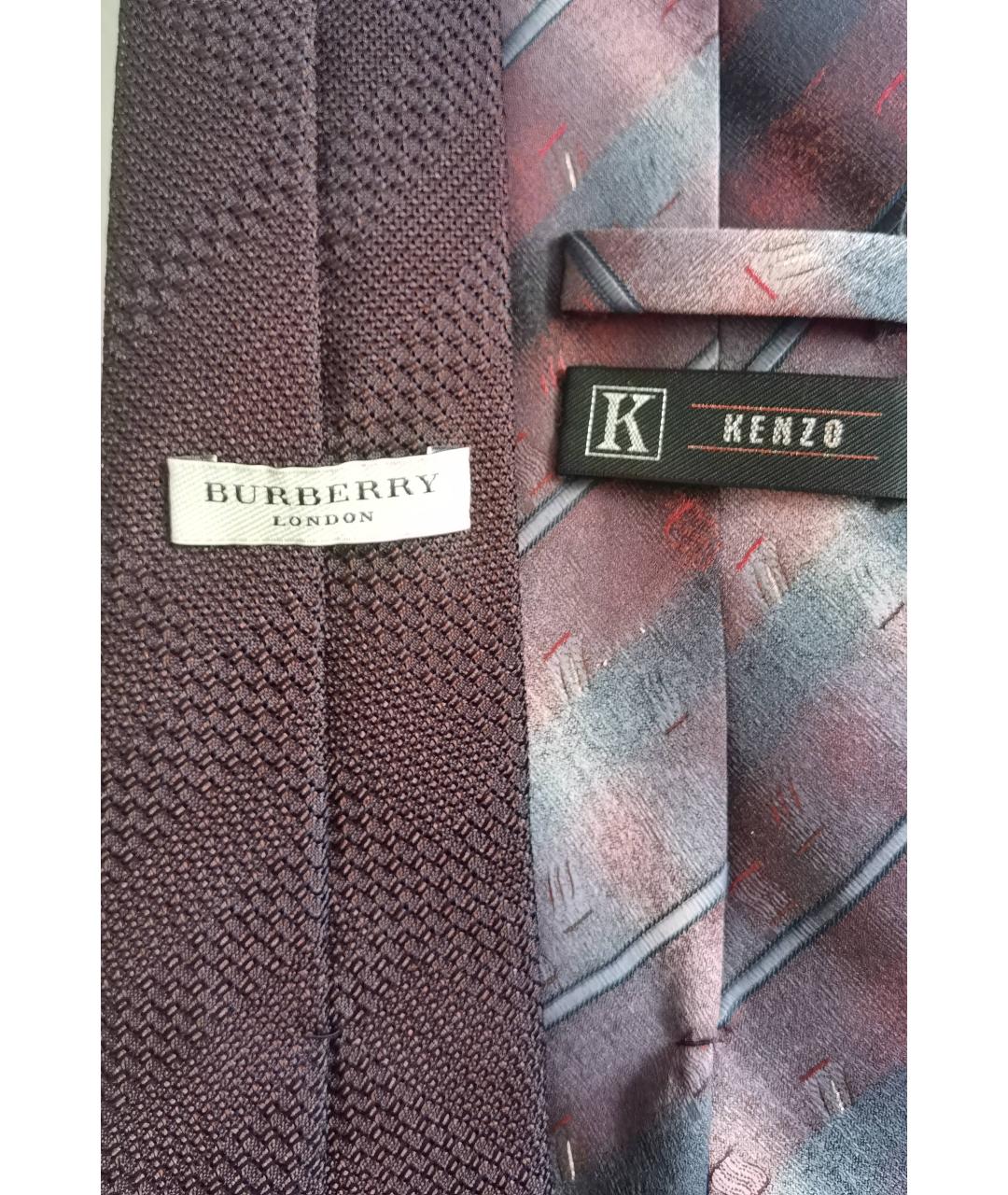 BURBERRY Бордовый шелковый галстук, фото 4