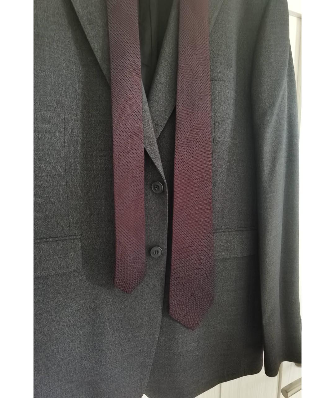 BURBERRY Бордовый шелковый галстук, фото 3