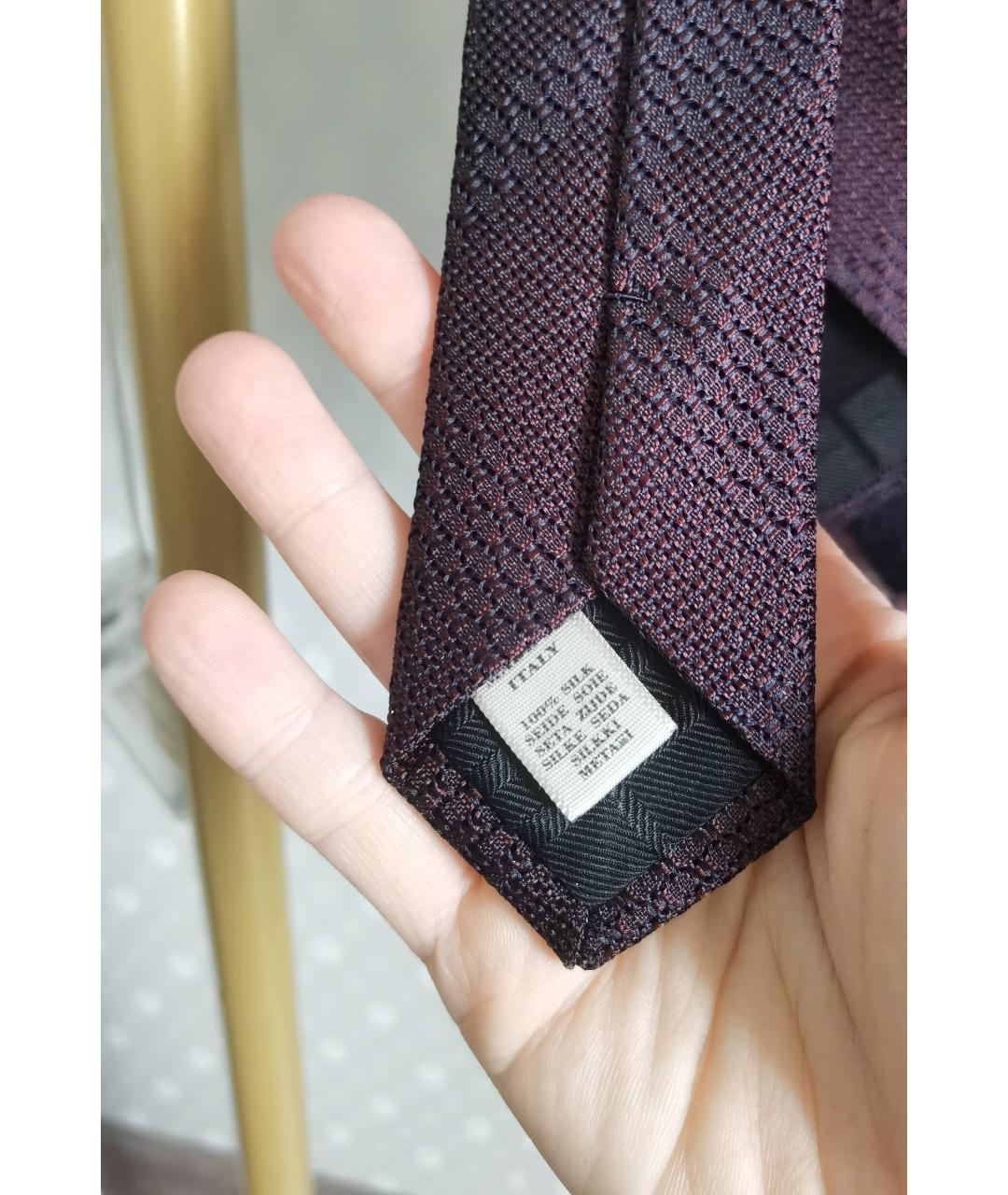 BURBERRY Бордовый шелковый галстук, фото 5