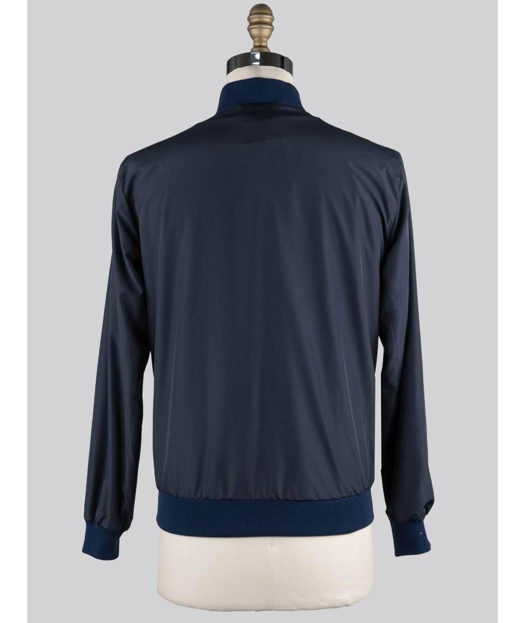 KITON Темно-синяя полиэстеровая куртка, фото 3