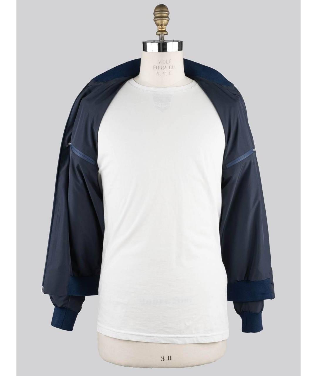 KITON Темно-синяя полиэстеровая куртка, фото 4