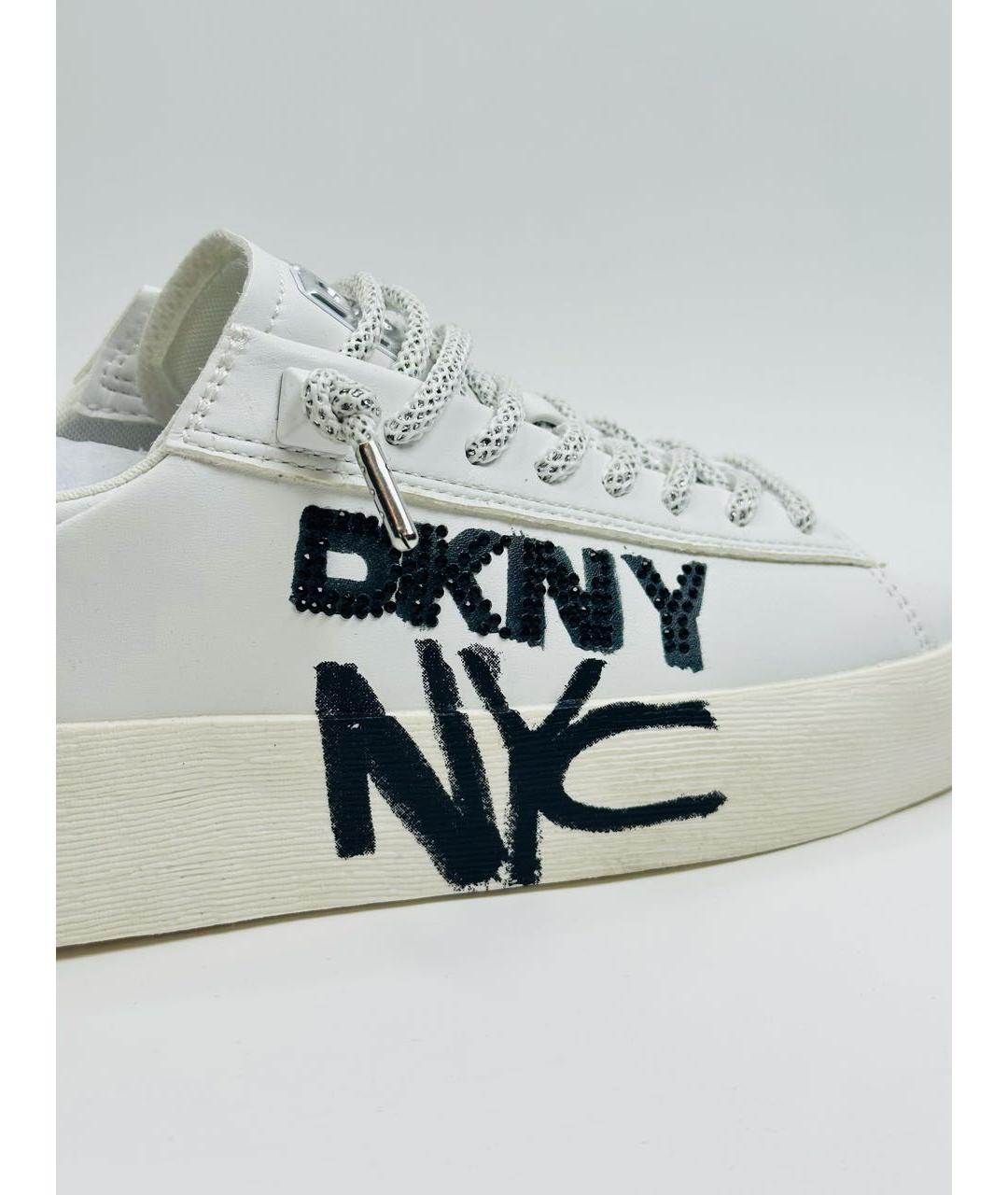 DKNY Белые кожаные кеды, фото 5