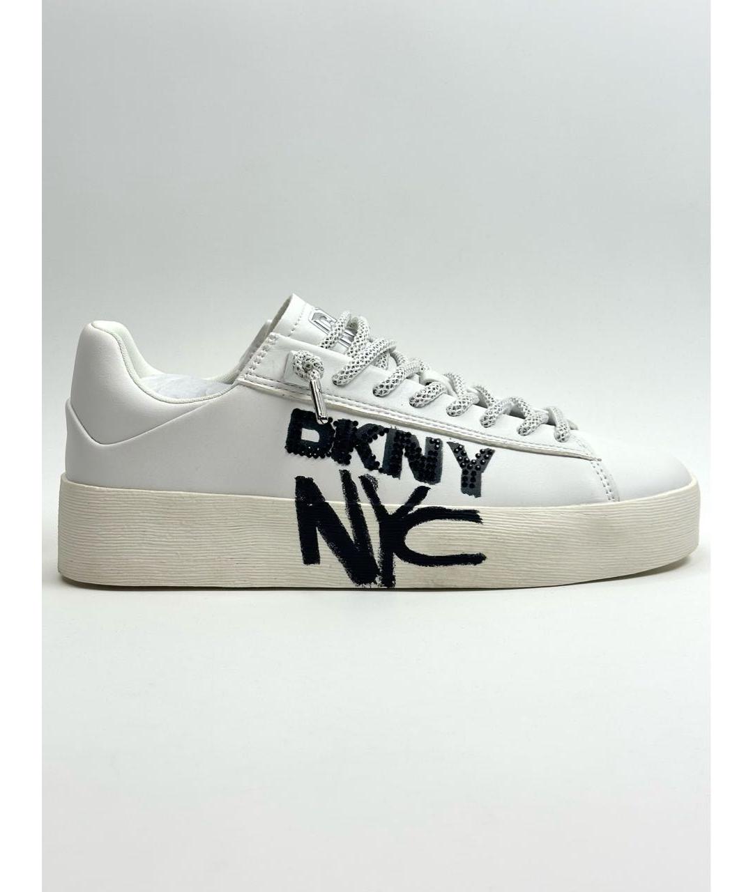 DKNY Белые кожаные кеды, фото 6
