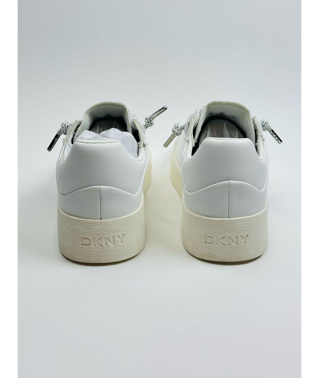DKNY Белые кожаные кеды, фото 4
