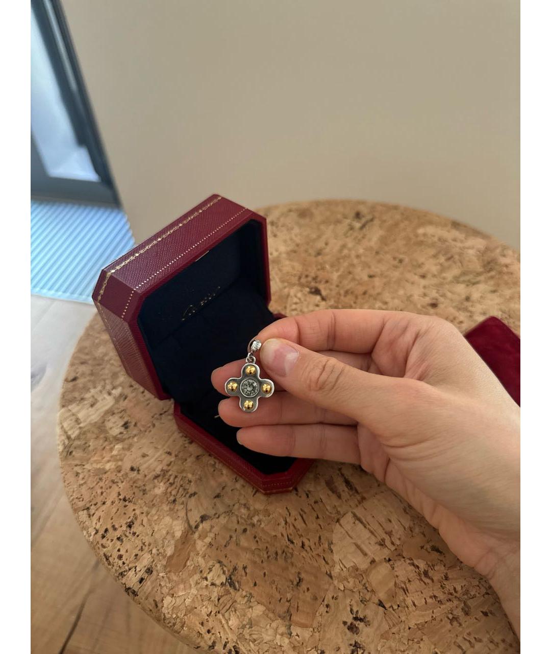 LOUIS VUITTON Золотые латунные серьги, фото 4