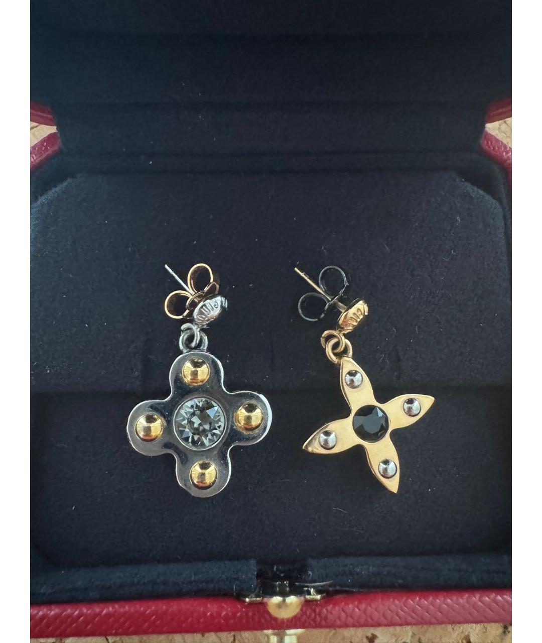 LOUIS VUITTON Золотые латунные серьги, фото 2